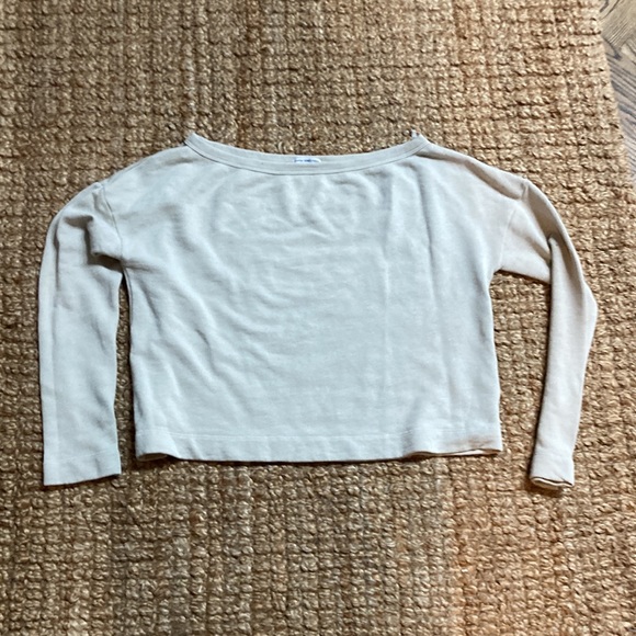 James Perse Los Angeles cotton sweatshirt size 3 NWOT vintage fleece boxy - Picture 8 of 11